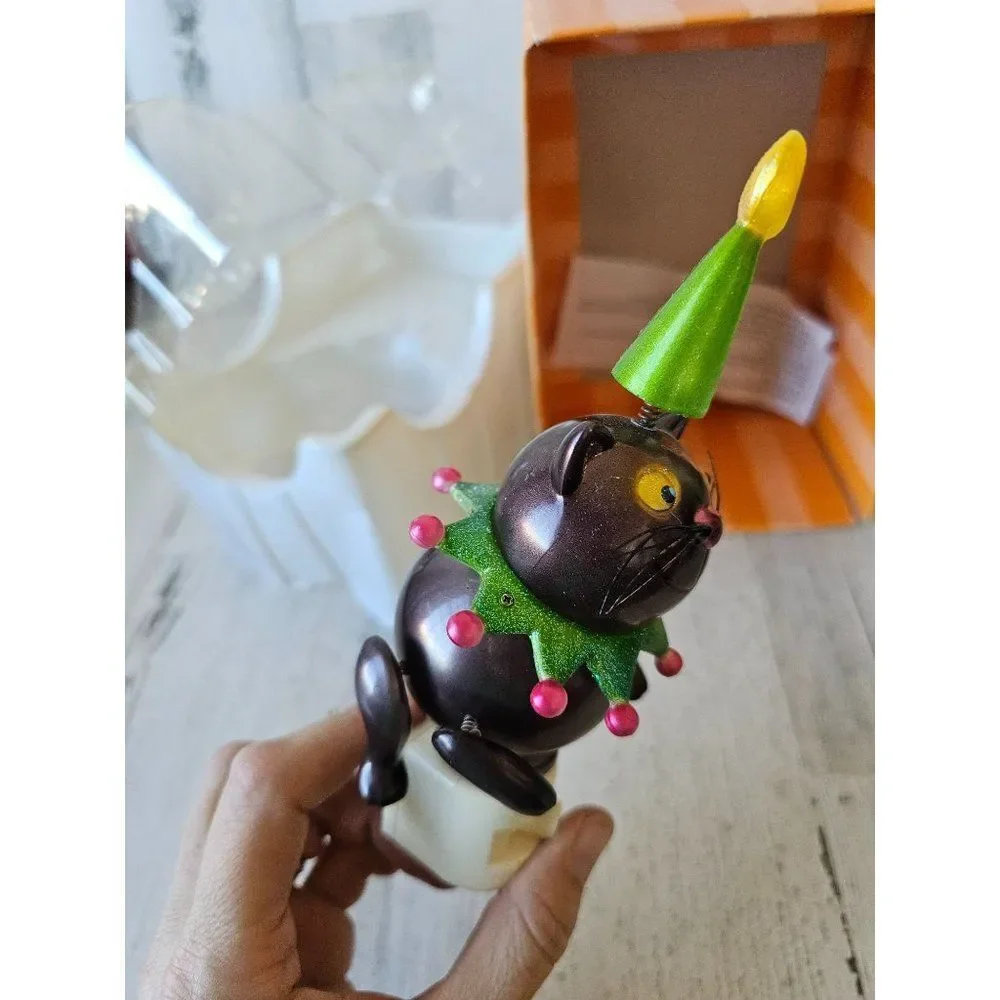 Dept 56 cat Halloween wiggle night light plug in unique vintage new